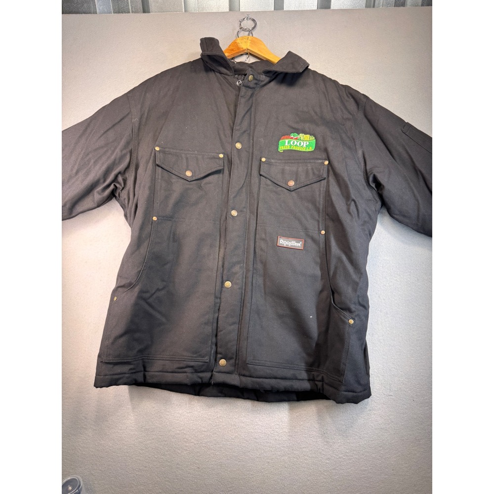 RefrigiWear 0630R Iron-Tuff as Insulated Work Jacket Black Cotton Duck Mens XL